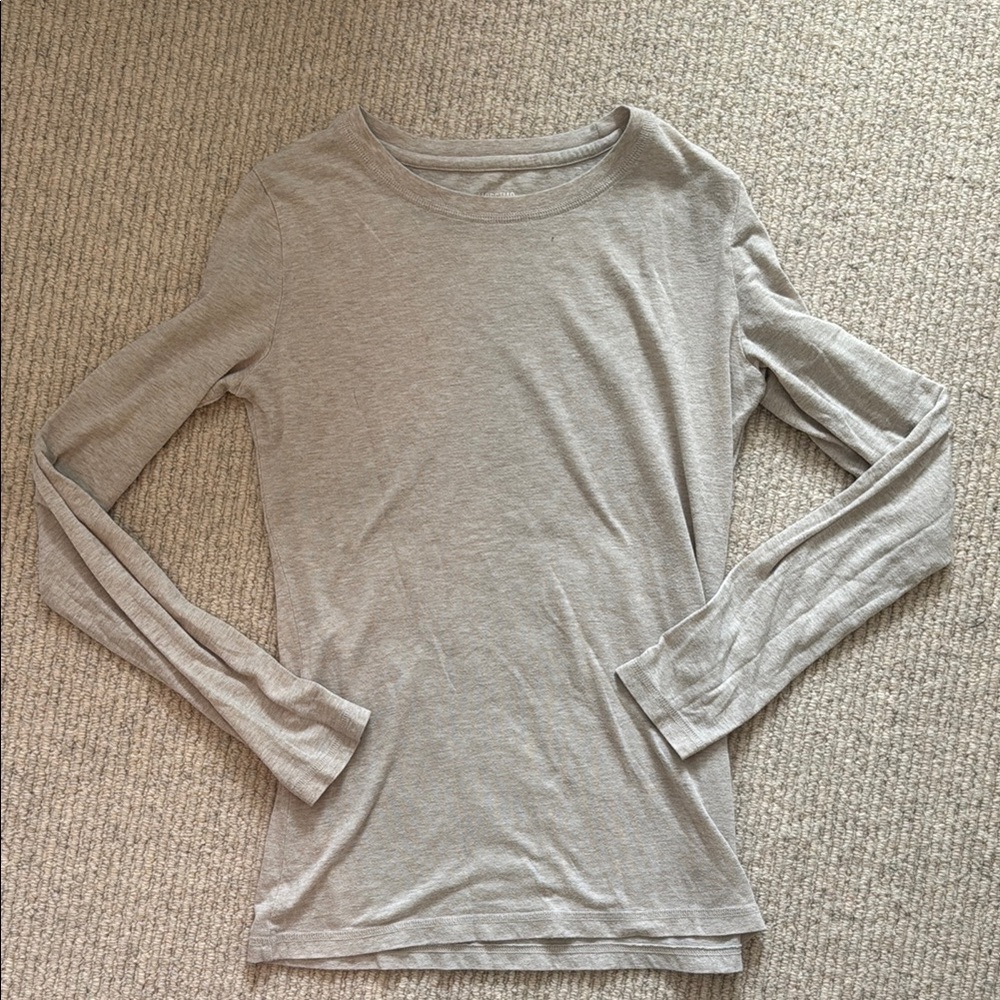 Mossimo Supply Co. Tan Fitted Long Sleeve T-Shirt